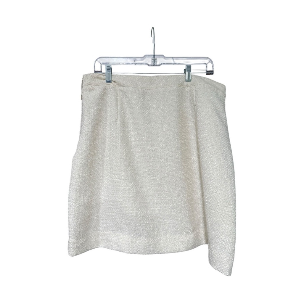 🔻Marc New York Andrew Marc Ivory Bouclé Button-Front Skirt NWT | Size 14 - Picture 3 of 8